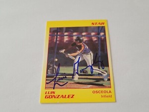 1989 Star Minor League Luis Gonzalez Astros IP Autograph Baseball Card 
