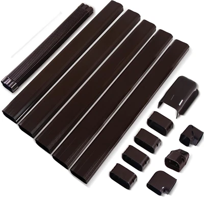 Juego de cubierta de línea dividida Lyprem de 10 pies mini cubierta de línea de PVC de 3" para mini split y C Foto 1 de 4