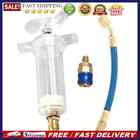 Clear A/C Oil Dye Injector 30ml 2oz with Low Side Quick Coupler 1/4 SAE R-134a