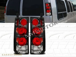 2003-2019 GMC SAVANA / CHEVY EXPRESS BLACK TAIL LIGHTS - Picture 1 of 3