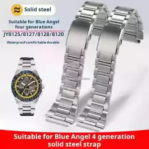Correa de reloj de acero inoxidable para Citizen Blue Angel JY8125 JY8127 JY8128 22mm - Imagen 1 de 23