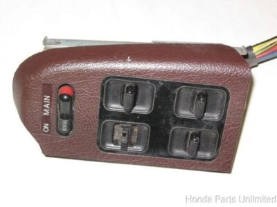 86-90 Acura Legend OEM front Left driver side power window switch 4d burgundy - Image 1 of 4