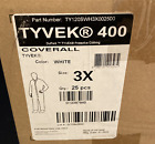 Dupont TY120SWH3X002500 Tyvek Collared Disposable Coveralls, PK 25