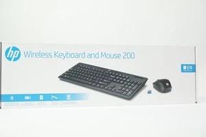 HP Wireless Keyboard & Mouse 200 EN QWERTY-Layout schwarz Tastatur und Maus - Bild 1 von 3