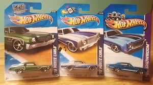 Hot Wheels '70 Chevy Monte Carlo grün blau silber 1:64 Konvolut 3 Variationen Neu - Bild 1 von 12
