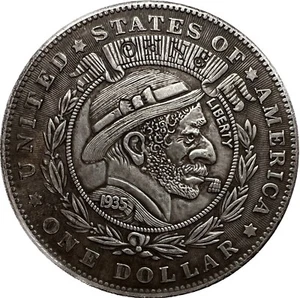 „Einzigartige Neuprägung des Amerikanischen Dollars: Motiv eines Hobo mit Hut“ - Picture 1 of 8