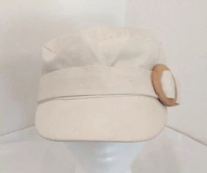 Goorin Bros. Women's Cream Flat Newsboy Cap Small Wood Buckle Hat - Picture 1 of 7