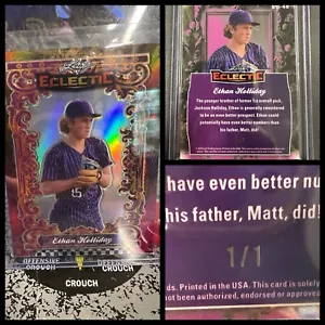 2024 Leaf Eclectic Ethan Holliday #EB-48 Whatnot Exclusive Rookie RC 1/1 - Picture 1 of 9