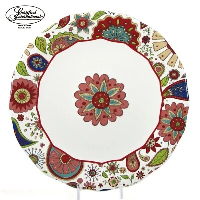 Plato de Cena Jackie Decker Paisley Floral Certificado Internacional ARIA 11" Foto 1 de 4