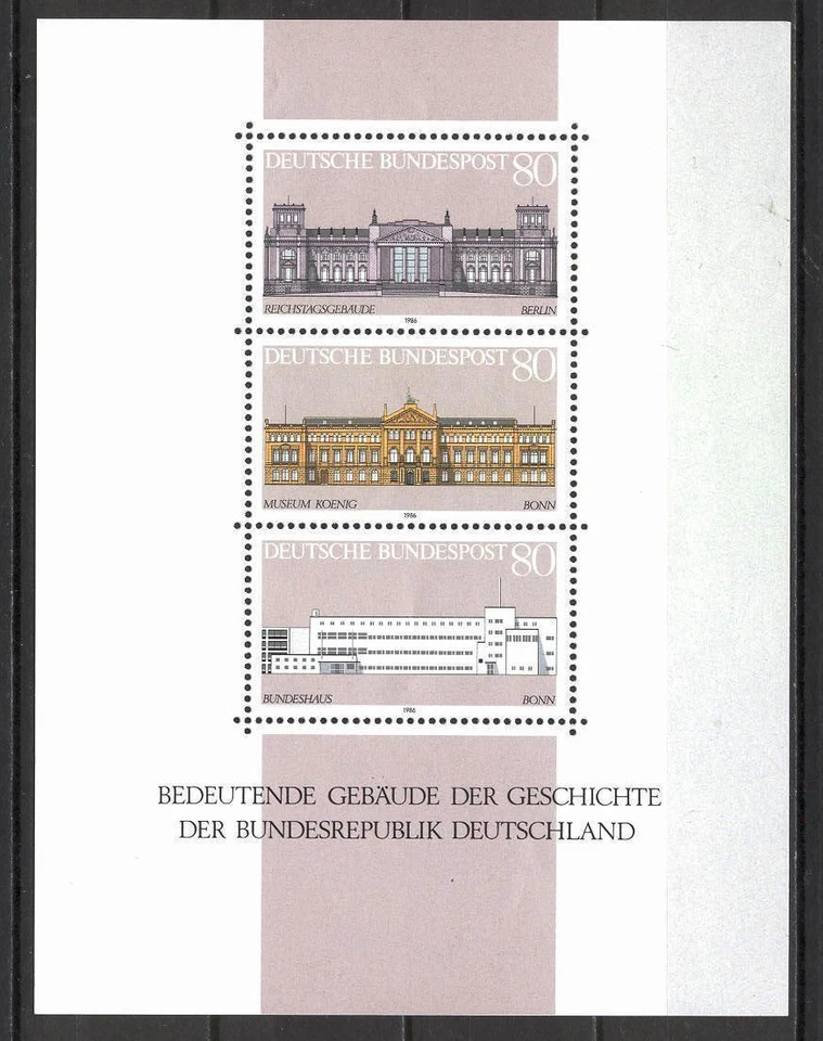 Block F34 West Germany 1986 Block MNH Museum Berlin - Image 1 of 1