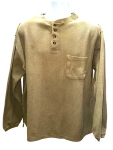 Olivgrüner Henley-Fleecepullover Herrenpullover mit vier Knöpfen - Bild 1 von 10