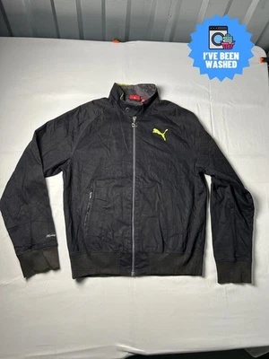 Vintage Puma Zip Up Track Fleece Lined Heritage Jacket Black Size M - Image 1 of 4