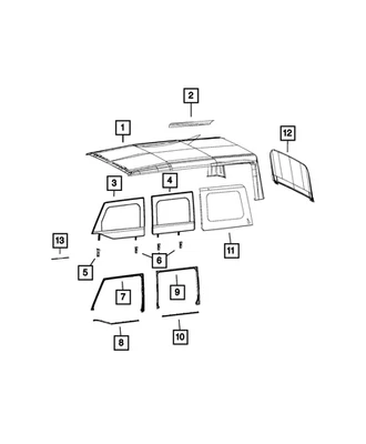 正品 Mopar 尾门窗 5SQ95SX9AC — 第 1/4 张图片