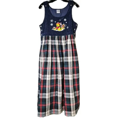 Vestido Jersey Vintage Disney Winnie the Pooh Piglet Pana Nórdico Cuadros Foto 1 de 4