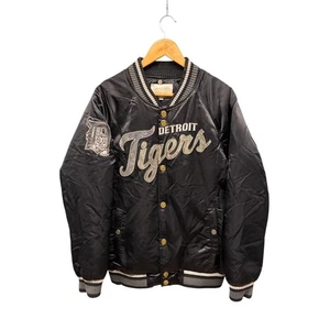 MLB Detroit Tigers Varsity Bomberjacke Herren Gr. 100 (L/46) schwarz Satin Druckknopf - Bild 1 von 9
