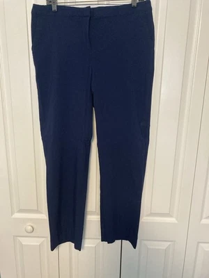 Pantalones para mujer Izod pantalones pantalones talla 12 azul oscuro cremallera frontal elásticos Foto 1 de 4