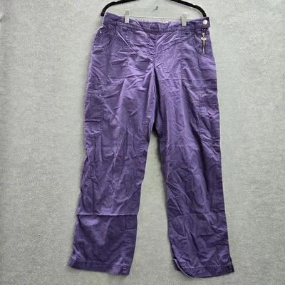 Koi Women Scrub Pants L Purple Logo Zipper PO#HT6473 29" Inseam - Image 1 of 4