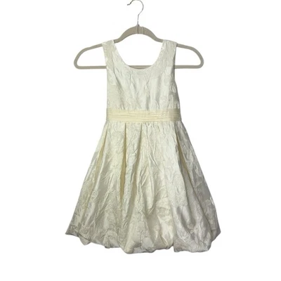 Monsoon Girls Ivory Floral Damask Formal Holiday Wedding Dress Size 8/9 EUC - Image 1 of 4