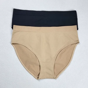 Paquete de 2 bragas Quince Shaping cintura alta para mujer XL negras beige - Imagen 1 de 8