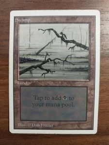 1x Swamp Basic Land (#296) - MP - Unlimited Edition - SPARROW MAGIC mtg - Picture 1 of 2
