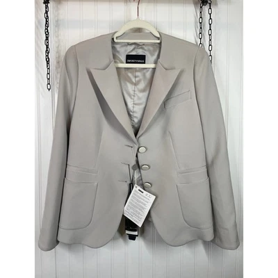 Blazer Emporio Armani Gris Sencillo Pecho Corpcore Oficina Corporativa 12 Nuevo con Etiquetas Foto 1 de 4