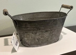 Hobby Lobby Bauernhaus Blech Metall grau Eimergriffe rustikal - Bild 1 von 8
