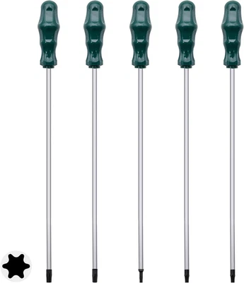 Extra Long Torx Screwdrivers Set, 5Pcs 12In Magnetic Torx Screwdrivers Set, T15 - Image 1 of 4