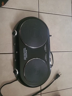 Farberware HP202-D11 Royalty 1800 W Doble Quemador Negro Cocina Eléctrica Foto 1 de 3