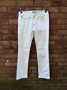 Karl Lagerfeld Y2K Vintage Style White Mid Rise Straight Leg Jeans - Picture 1 of 7