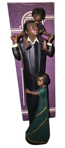 Statua Principessa Mogano Vintage Parastone Enesco Amore di Padre 1996 Papà Bambini - Foto 1 di 18