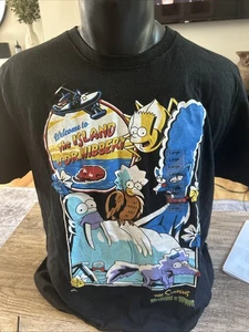 Simpsons Treehouse of Horror Island of Dr. Hibbert Schwarz T-Shirt Herren Gr. L Neu mit Etikett - Bild 1 von 5