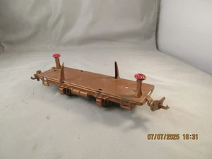 1927-34 VINTAGE LIONEL #831 O GAUGE METAL FLAT CAR painted gold used good cond - Picture 1 of 7