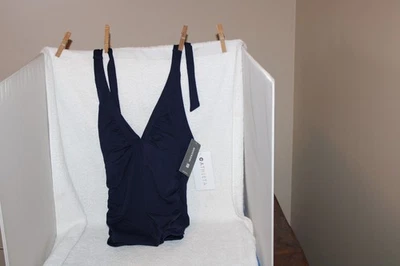Athleta NWT Navy Blue Shirrendipity Halter Tankini , XXS, Size 00 - Image 1 of 4