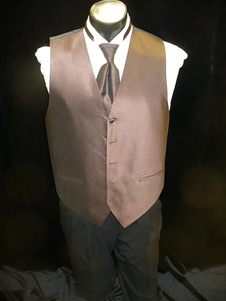 Formal Vest Full Back - Chocolate Palmero Vest VF843 - Image 1 of 1