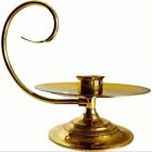 Large BALDWIN Brass Candle Holder Large Handle Forged in America Colonial