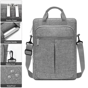 For MacBook Air Pro 13" 2016~2024 Laptop Carrying Shoulder Bag Sleeve Case Gray - Picture 1 of 9