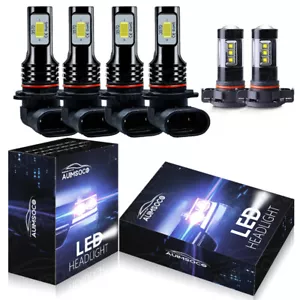 6x 6000K LED Bulbs Combo For Jeep Cherokee 2016-2018 Headlights Fog Lights Kits - Picture 1 of 12