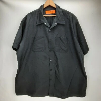 Black Vintage Red Kap Short Sleeve Work Shirt Men's 3XL USA Made  - Image 1 of 3
