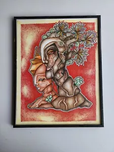 Joshua Tree Stone Giants by Rose Drummond 11 x 14 Colored Art Framed Painting - Picture 1 of 7