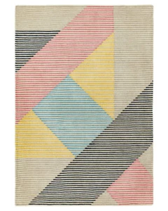 DASH DA04 BRIGHT MULTI STRIPE RUG 120X170 WOOL CLEARANCE - Picture 1 of 5