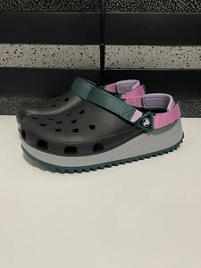 New Crocs Classic Hiker Clog 206772-988 Black/Dark Turquoise/Pink Men’s 10 RARE - Picture 1 of 6