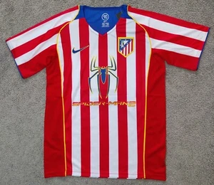 Atletico Madrid 2004/05 F.Torres #9 Spiderman Home Retro Soccer Jersey Men's L - Picture 1 of 10