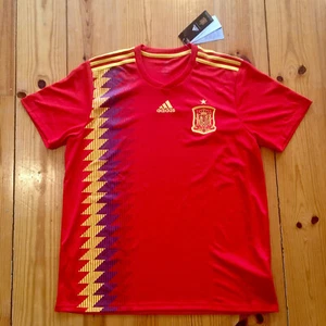 Adidas Spain Spanish Soccer Football National Team 2017-19 Men Home Shirt Jersey - Picture 1 of 30