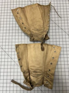 WW2 G.I. Un-Issued, Original U.S. Army Khaki Leggings SZ S #134 - Picture 1 of 4