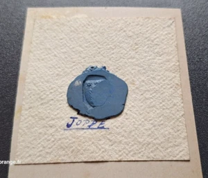 Sigillographie: Cachet de cire Joppé blason étoilé à déchiffrer - Picture 1 of 2