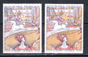 FRANCE N** 1589 VARIETE SEURAT LE CIRQUE BELLE NUANCE DE COULEURS/ HABIT ECUYERE - Imagen 1 de 1