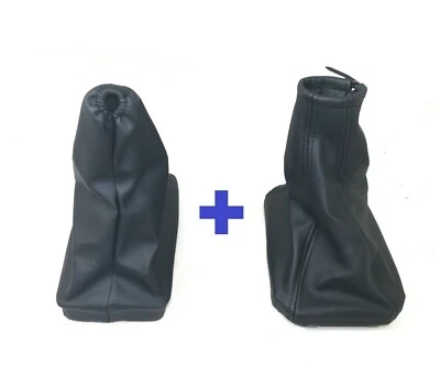 Funda Palanca de Cambio y Freno de Mano Cuero Negro + Marco Para Opel Combo C - Imagen 1 de 4