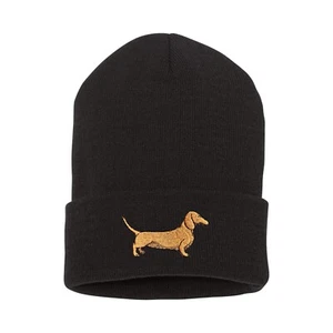 Gorro bordado perro salchicha, perro salchicha vienés gorro de invierno - Imagen 1 de 2
