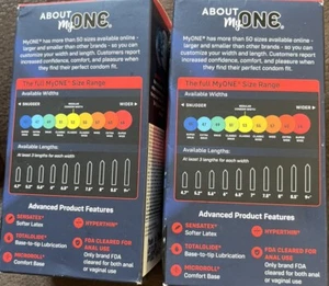 2X MyOne Perfect Fit Condom Width & Length Super Wide 7.5 Length 64J EXP 6/2027 - Picture 1 of 2