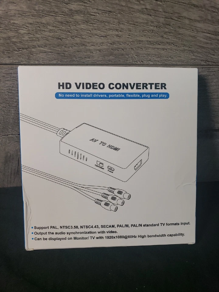 RCA AV to HDMI HD Converter Composite CVBS Audio Video Adapter Wii NES SNES - Image 1 of 4